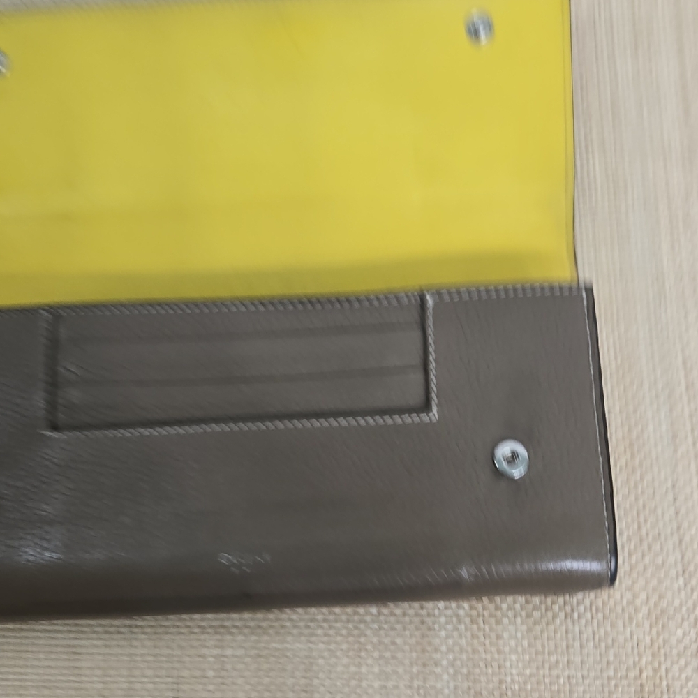 Celine Leather Bicolor Continental Wallet - Picture 7 of 14